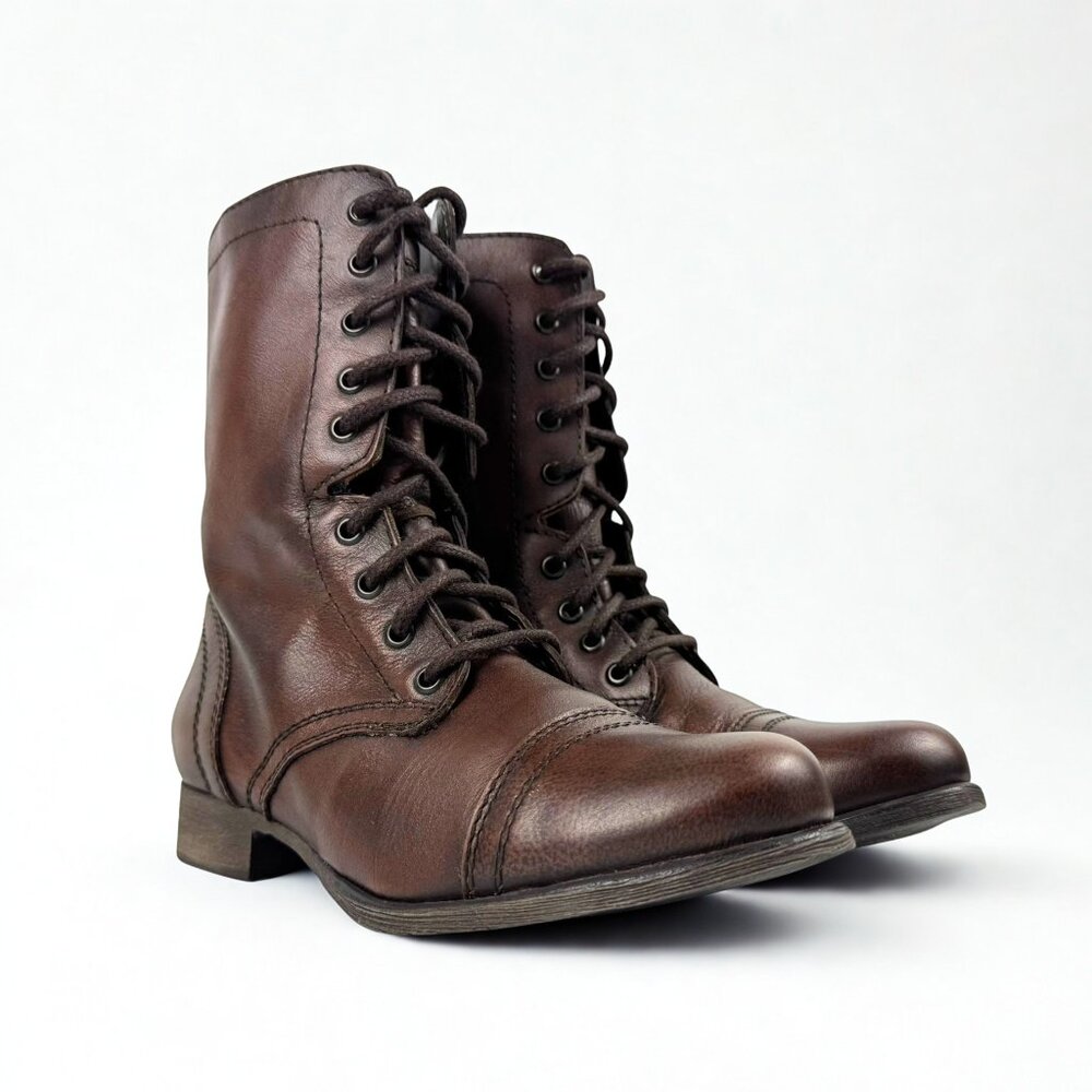 Steve Madden Troopa Combat Boots – Women’s Size 9 Brown Lace-Up